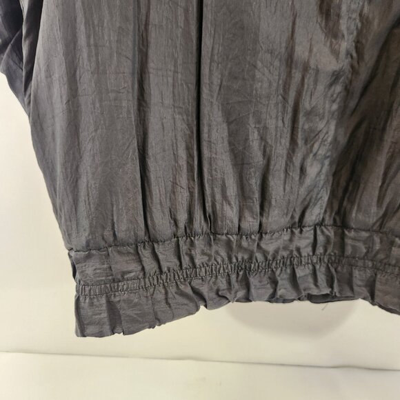 Vintage 90s Black & Yellow Nylon Insulated Bomber Jacket Unisex - Picture 7 of 13